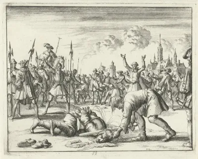Wolfgang Pinder te Schardingen onthoofd, 1571