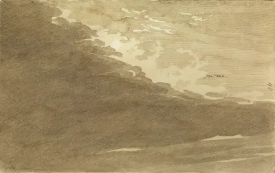 Wolkenstudie mit Mondschein