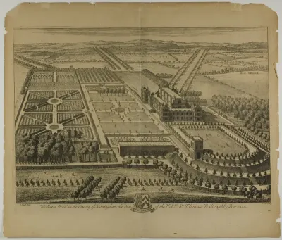 Wollaton Hall in the County of Nottingham, plate 68 from Britannia Illustrata