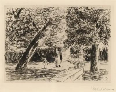 Woman and Child in Garden