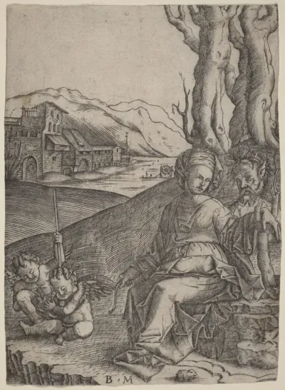 Woman and Satyr with Two Cupids