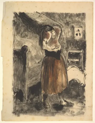 Woman Arranging Her Hair