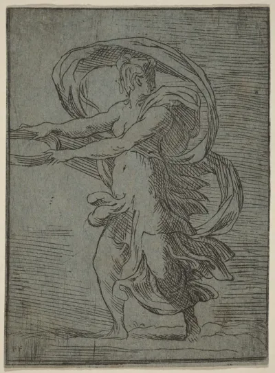 Woman Carrying a Tray
