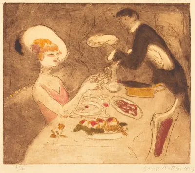 Woman Having Supper