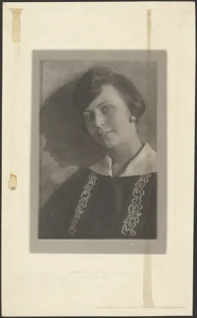 Woman in Dress with Squiggle Piping