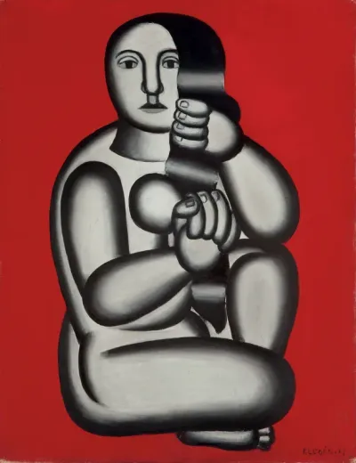 Woman on Red Ground