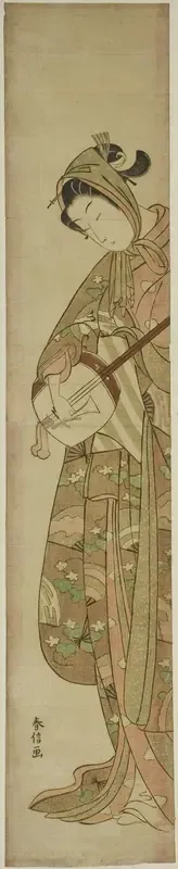 Woman Playing the Shamisen