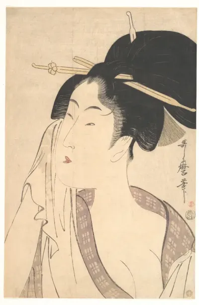 Woman Relaxing after Her Bath