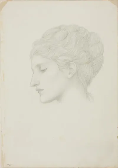 Woman's Head in Profile to Left