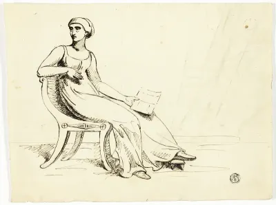 Woman Seated in Roman Chair