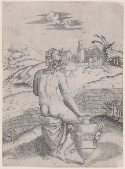 Woman Seated near a Vase