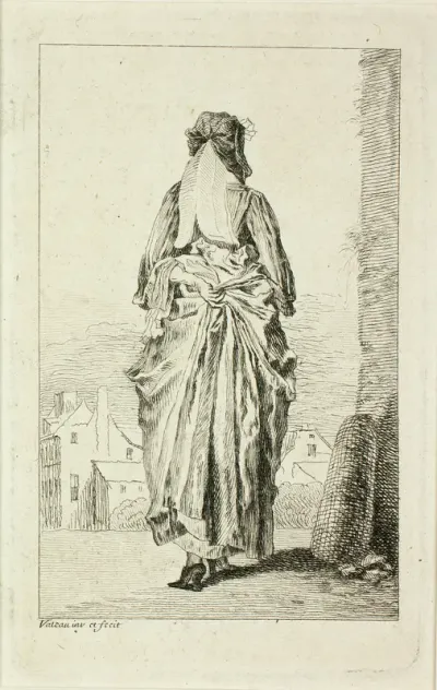 Woman Seen from Behind, from Figures de modes