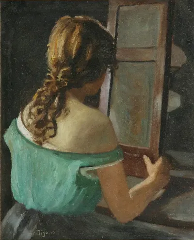 Woman seen from behind.