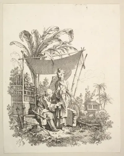 Woman Showing Curiosities to Soldier