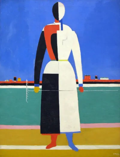 Woman with a rake