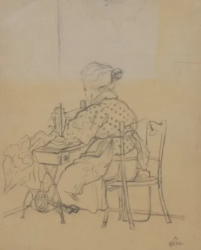Woman with a Sewing Machine