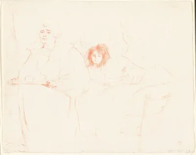Woman with a Tray—Breakfast (Madame Baron and Mademoiselle Popo), plate two from Elles