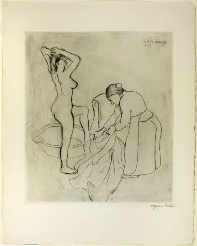 Woman with Large Breasts and Old Woman