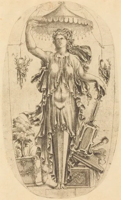 Woman with Musical Instrument