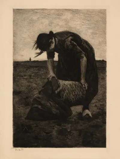 Woman with the Basket or Potato Harvester