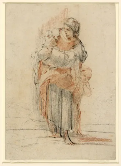 Woman with Two Children