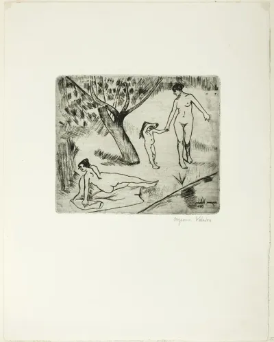 Women and Child at the Edge of the Water