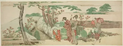 Women and children out for a picnic