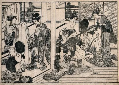 Women at their toilet (courtesans in a fashionable estate)