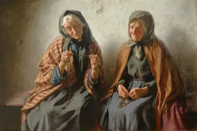 Women Praying in the Porch