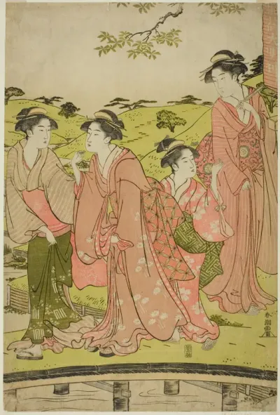 Women Visiting an Inari Shrine