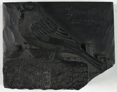 Woodblock for The Sparrow, from A History of British Birds