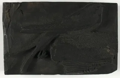 Woodblock for The Swallow, from A History of British Birds