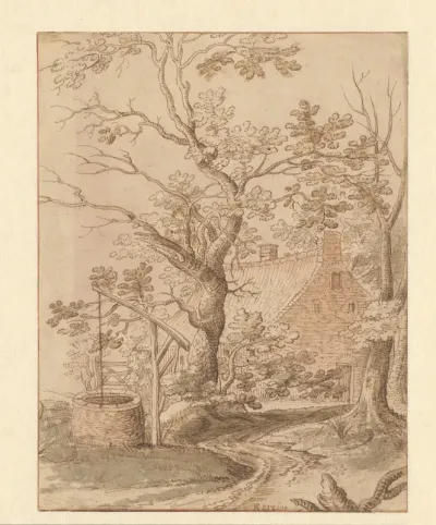 Wooded Landscape with a Farmhouse