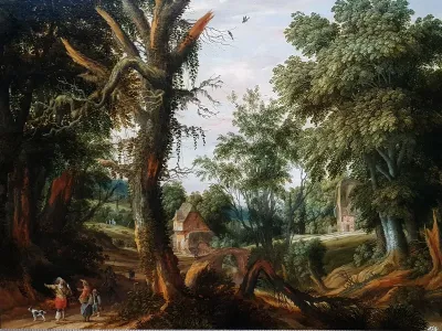 Wooded Landscape with Figures