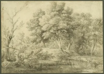 Wooded Landscape with Stream