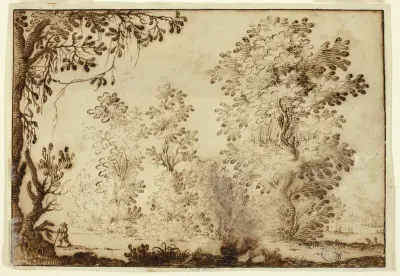 Wooded Landscape with Traveler in Foreground