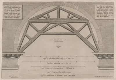 Wooden Framework to Support Arches in a Building, from "Speculum Romanae Magnificentiae"