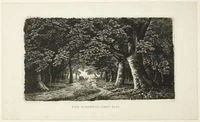 Woodland Path with a Coach