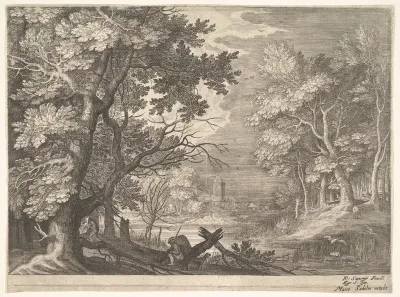 Woodland scene with marshy banks, from "Six Landscapes in Tyrol"
