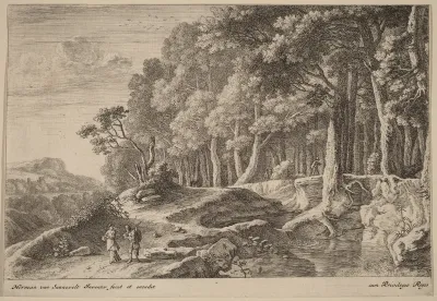Woods Bordered by a Stream