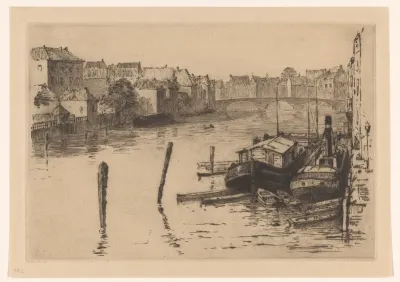 Woonboten in de Voorstraatshaven in Dordrecht
