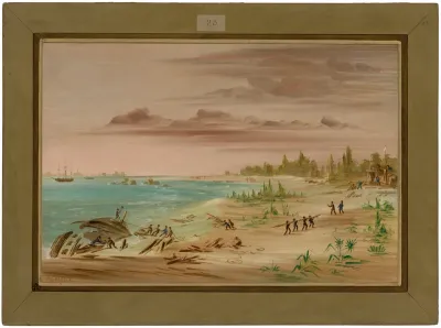 Wreck of the Aimable, on the Coast of Texas. 1685