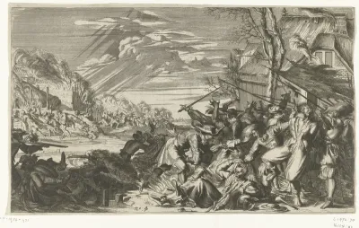 Wreedheden in een dorp, 1672