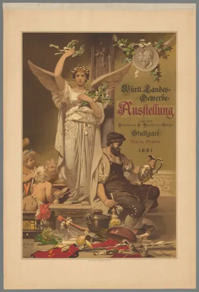 Württembergisches Landes-Gewerbe. Ausstellung unter dem protektorate Sr. Majestat des Konigs Stuttgart. Mai bis Oktober 1881