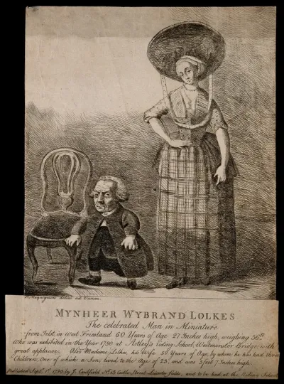 Wybrant Lolkes, a dwarf with his wife