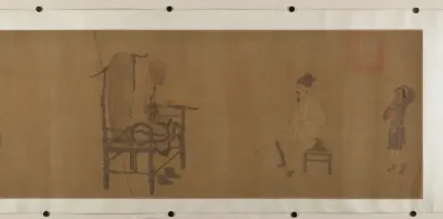 Xiao Yi Obtaining the Lanting Manuscript from the Monk Biancai