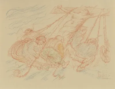 XXII. De kruisoprichting (uit: Taferelen uit het leven van Christus)