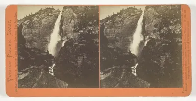 Yosemite Falls, 2630 ft., from the series "Watkins' Pacific Coast"