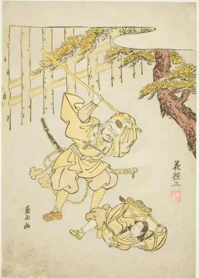 Yoshitsune and Benkei at Ataka barrier