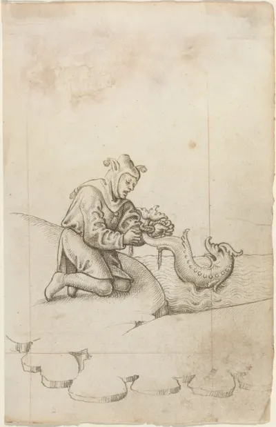 "You Are Tying a Dolphin by the Tail" [fol. 17 recto]